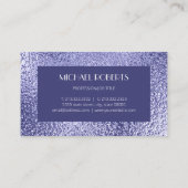 Moderne lila Folie Metallisch Visitenkarte (Rückseite)