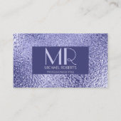 Moderne lila Folie Metallisch Visitenkarte (Vorderseite)