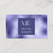 Moderne lila Folie Metallisch Visitenkarte (Vorderseite)