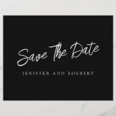 Moderne Lila Fotomaterial Save the Date Kartenflie Flyer (Hinten)