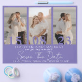 Moderne Lila Fotomaterial Save the Date Kartenflie Flyer (Einzeln)
