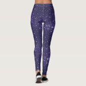 Moderne Lila Galaxie Kosmisches Universum Weltraum Leggings (Rückseite)