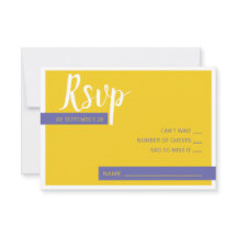 Moderne lila-gelbe Hochzeit minimal