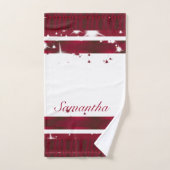 Moderne, Lila Geometrie Badhandtuch Set (Handtuch)