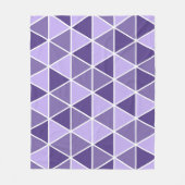Moderne Lila geometrische Dreiecke Fleecedecke (Vorderseite)