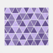 Moderne Lila geometrische Dreiecke Fleecedecke (Vorderseite (Horizontal))