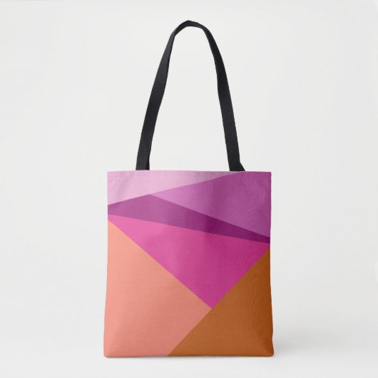 Moderne Lila geometrische Farbblöcke Tasche (Vorderseite)