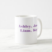 Moderne Lila Gigi Personalisierte Tasse (VorderseiteRechts)