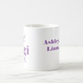 Moderne Lila Gigi Personalisierte Tasse (Mittel)