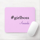 Moderne Lila Girl-Boss & Name | beste Girly Mousepad (Mit Mouse)