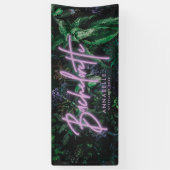 Moderne, lila Girl-Neon Bachelorette banne Banner (Vertikal)