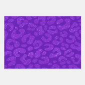 moderne lila Glitter-Leopard Geschenkpapier Set (Vorderseite 3)
