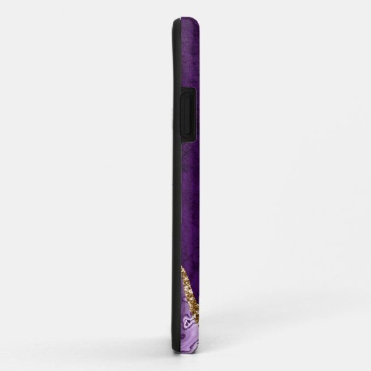 Moderne Lila Gold Agate Crystal personalisieren Case-Mate iPhone Hülle (Hinten/Rechts)