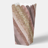 Moderne Lila Gold Glitzer Streifen Elegant Geschenkschachtel (Rückseite)