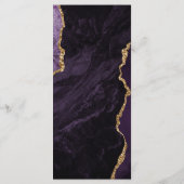 Moderne Lila Goldauftrittssonne Menükarte (Rückseite)