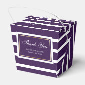 Moderne Lila Goldhochzeit Danke Geschenkschachtel (Rückseite)