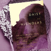 Moderne Lila Goldmedaille Folieneinladung