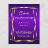 Moderne Lila Goldrahmen Begleitkarte (Vorderseite)