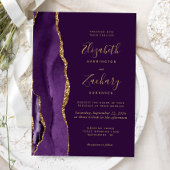 Moderne Lila Goldschmiedeeinladung Einladung