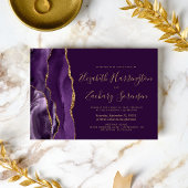 Moderne Lila Goldschmiedetts Einladung