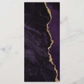 Moderne Lila Goldschmiedetts Menükarte (Rückseite)