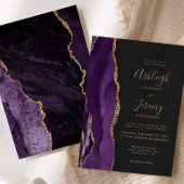 Moderne Lila Goldvorstellung Einladung