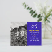 Moderne Lila Grad Card Einladungspostkarte (Stehend Vorderseite)