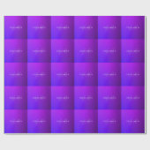 Moderne Lila Gradientenbezeichnung und Monogramm Geschenkpapier (Flach)