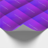 Moderne Lila Gradientenbezeichnung und Monogramm Geschenkpapier (Ecke)