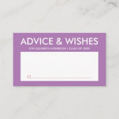 Moderne Lila Graduate Student Graduation Party Hinweiskarte (Vorderseite)