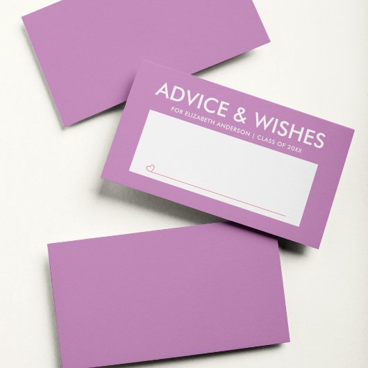 Moderne Lila Graduate Student Graduation Party Hinweiskarte