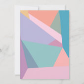 Moderne Lila Graduierungspartei für Farbgeometrie Einladung (Rückseite)