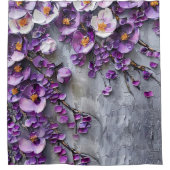 Moderne Lila-graue Duschvorhang (Vorderseite)