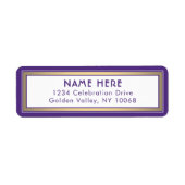 Moderne Lila Grenz-Rücksendeadresse (Vorne)