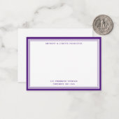 Moderne Lila Grenzbezeichnung und -adresse Mitteilungskarte (Vorderseite/Rückseite Beispiel)