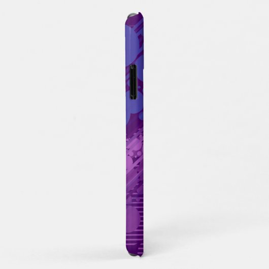 Moderne Lila Grunge Case-Mate iPhone Hülle (Hinten/Rechts)