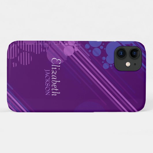 Moderne Lila Grunge Case-Mate iPhone Hülle (Rückseite (Horizontal))