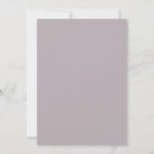 Moderne Lila Herzhochzeit Einladung (Rückseite)