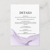 Moderne Lila Hochzeit Begleitkarte (Vorderseite)