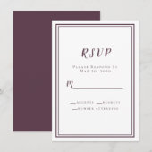 Moderne Lila Hochzeit Minimalistische Hochzeit (Vorne/Hinten)