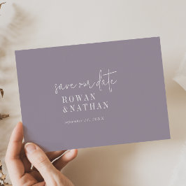 Moderne Lila Hochzeit mit Chic Lavender Save The Date