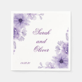 moderne Lila Hochzeit Serviette