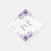 moderne Lila Hochzeit Serviette (Ecke)