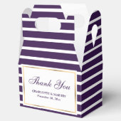 Moderne Lila Hochzeit Vielen Dank Geschenkschachtel (Geöffnet)