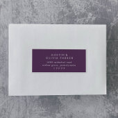 Moderne Lila Hochzeitgastadressen Aufkleber