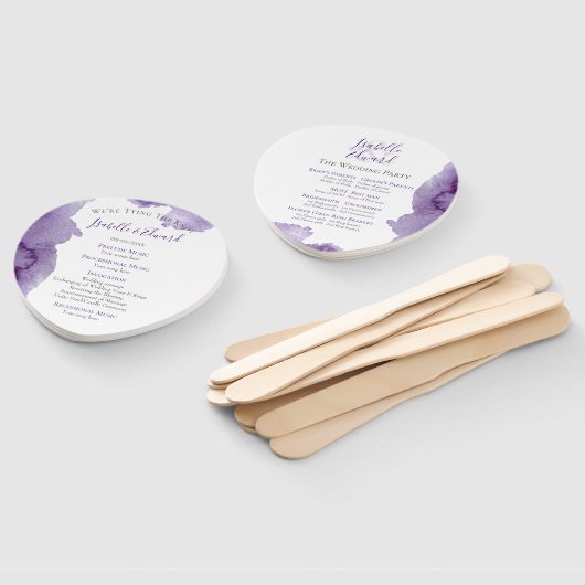 Moderne Lila Hochzeitsfeier Fächer (Non-assembled)