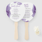 Moderne Lila Hochzeitsfeier Fächer (Vorne und Hinten)