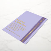 Moderne Lila Hochzeitsreise Folieneinladung (Gedreht)