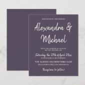 Moderne lila Hochzeitsreise mit Pflaume (Vorne/Hinten)