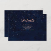 Moderne lila Hochzeitsrichtung Begleitkarte (Vorne/Hinten)